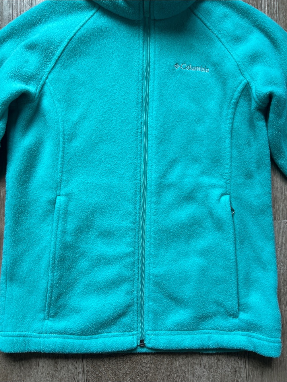 Columbia Girls Green Full-Zip Fleece Sweater Size Medium (10/12) - Picture 4 of 13